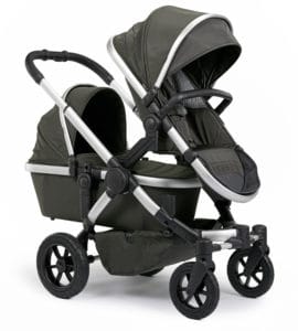 ICandy Peach All Terrain Double Carry cot with Seat Unit World Facing Mode jpg