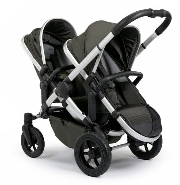 ICandy Peach All Terrain Double Seat Unit on Lower Adapters Parent Facing Mode jpg