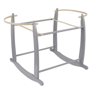 Clair De Lune Deluxe Grey Moses Basket Rocking Stand