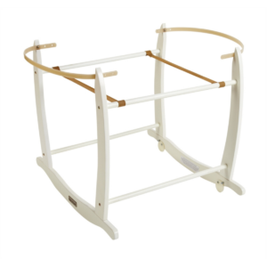 Clair De Lune Deluxe White Moses Basket Rocking Stand