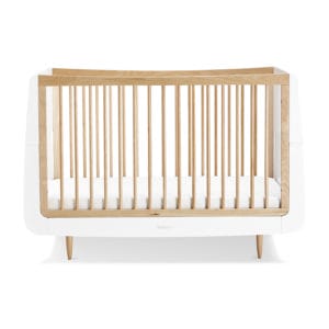 SnuzKot Skandi Cot Bed - White/Natural