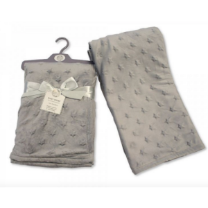 Baby Star Embossed Wrap/Blanket - Grey