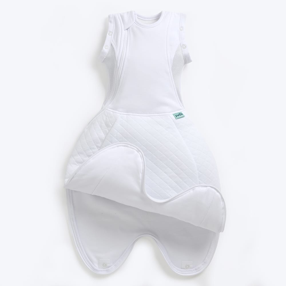 Purflo Swaddle To Sleep Bag White (7)