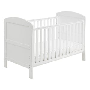 Babymore Aston Drop Side Cot Bed - White