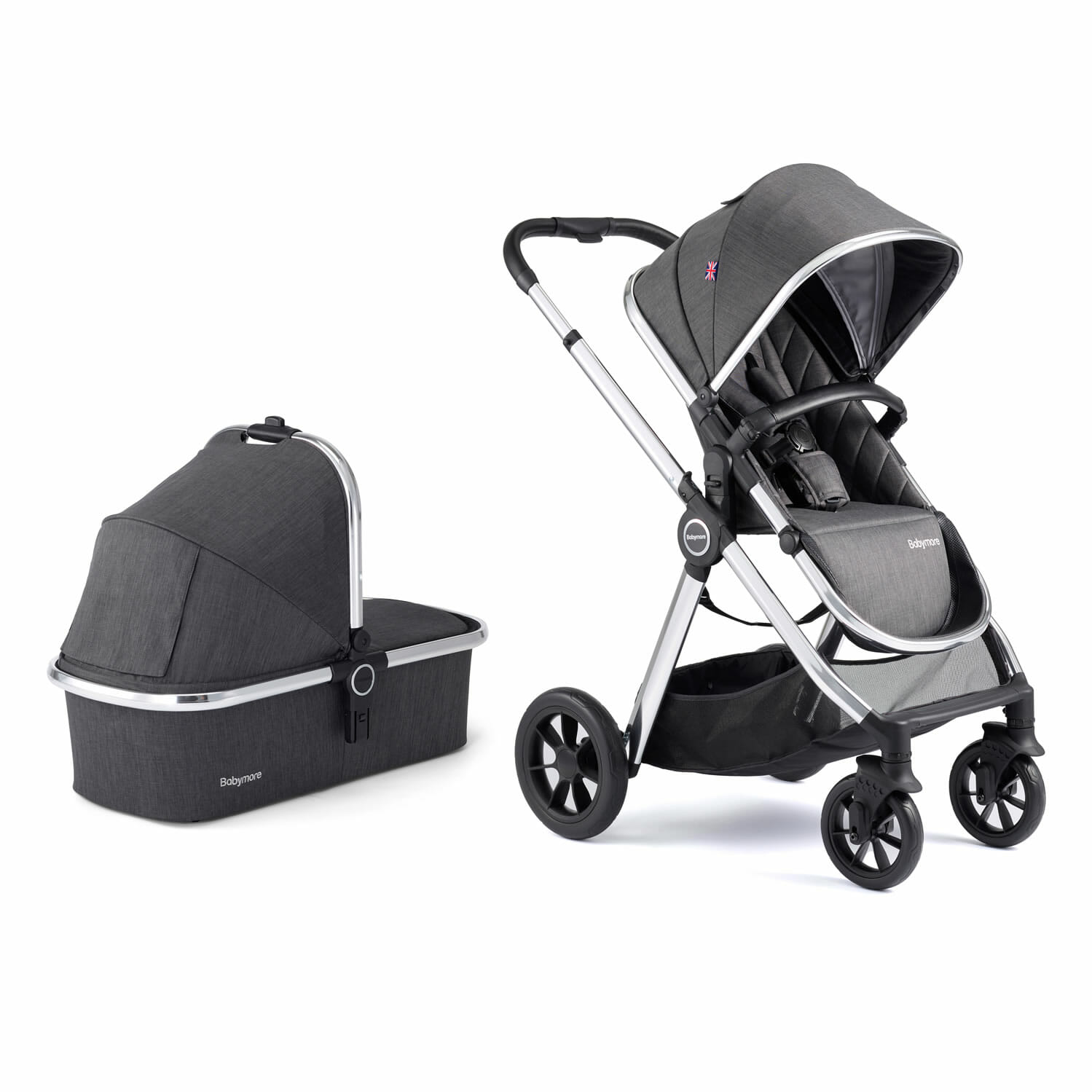 Memore V2 Pram Pushchair 11 Piece CHROME