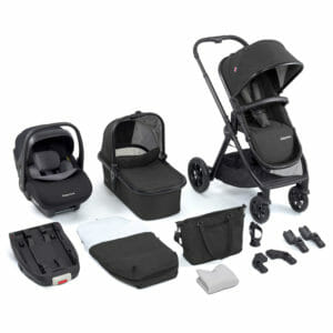 Babymore MeMore v2 Travel System 13 Piece Pecan i-Size – Black