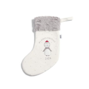 Mamas & Papas Christmas Stocking Small - Penguin 2020 - Grey/White