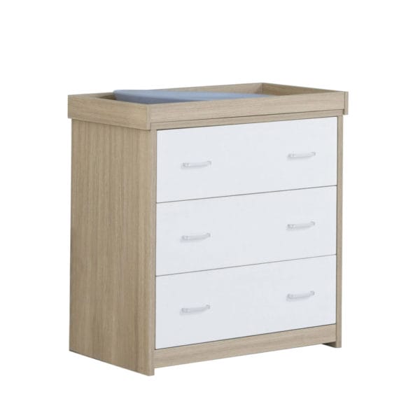 Babymore Luno and Veni Chest Changer - White Oak