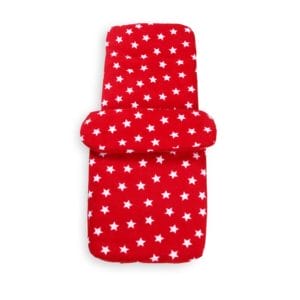 Clair De Lune Star Fleece Pushchair Footmuff - RED