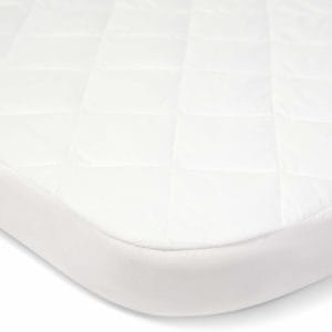 Mamas & Papas Lua Bedside Crib Mattress Protector - White