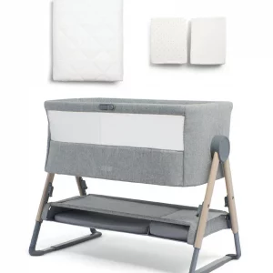 Mamas & Papas Lua Bedside Crib Bundle - Grey