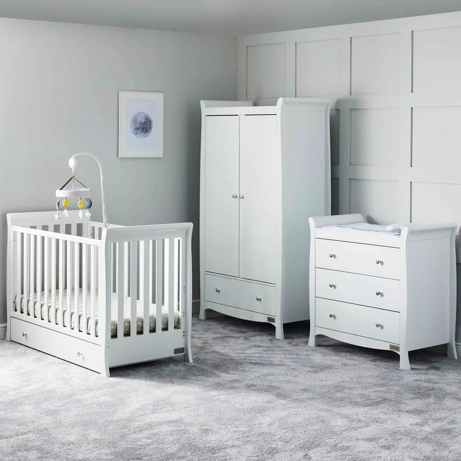 Ickle Bubba Snowdon 4 in 1 Mini Cot Bed with Wardrobe and Changing Unit
