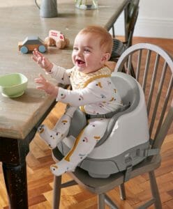 Bug 3 in 1 Floor & Booster Seat with Activity Tray – Pebble Grey1
