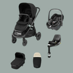 Maxi-Cosi Adorra Luxe and Pebble 360 i-Size Bundle - Twillic Black