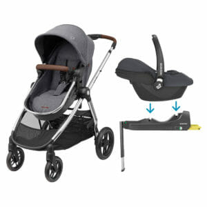 Maxi-Cosi Zelia Luxe and Cabriofix i-Size Bundle - Twillic Grey