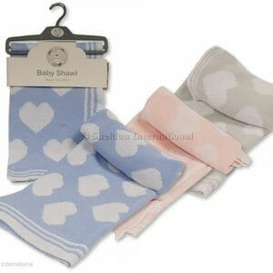 Baby Cotton Shawl - Hearts