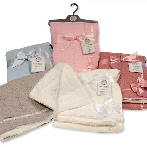 Baby Wrap/Blanket with Bow and Lace