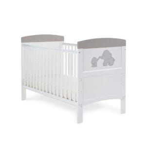 Grace Inspire Cot Bed Me & Mini Me Elephants Grey