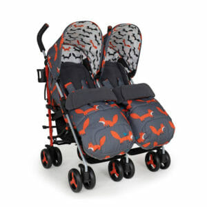 Cosatto Supa Dupa 3 Double Stroller - Charcoal Mister Fox