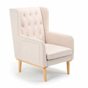 Babymore Lux Nursing Chair and Stool - Cream