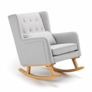 Babymore Lux Nursing Chair and Stool - Grey
