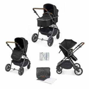 Ickle Bubba Cosmo 2in1 Plus Pushchair Black