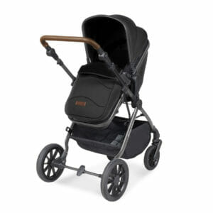 Ickle Bubba Cosmo i-Size Travel System With Stratus Car Seat and Isofix Base Black