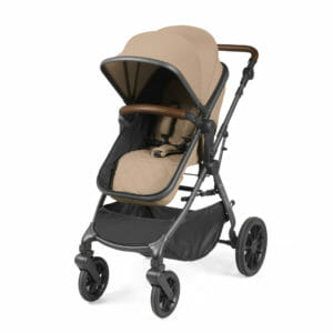Ickle Bubba Cosmo i-Size Travel System With Stratus Car Seat and Isofix Base Desert