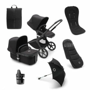 Bugaboo Fox 5 Complete Pushchair Bundle - ALL BLACK