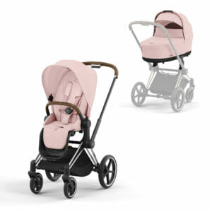 Cybex PRIAM 4 Stroller with Carrycot Peach Pink