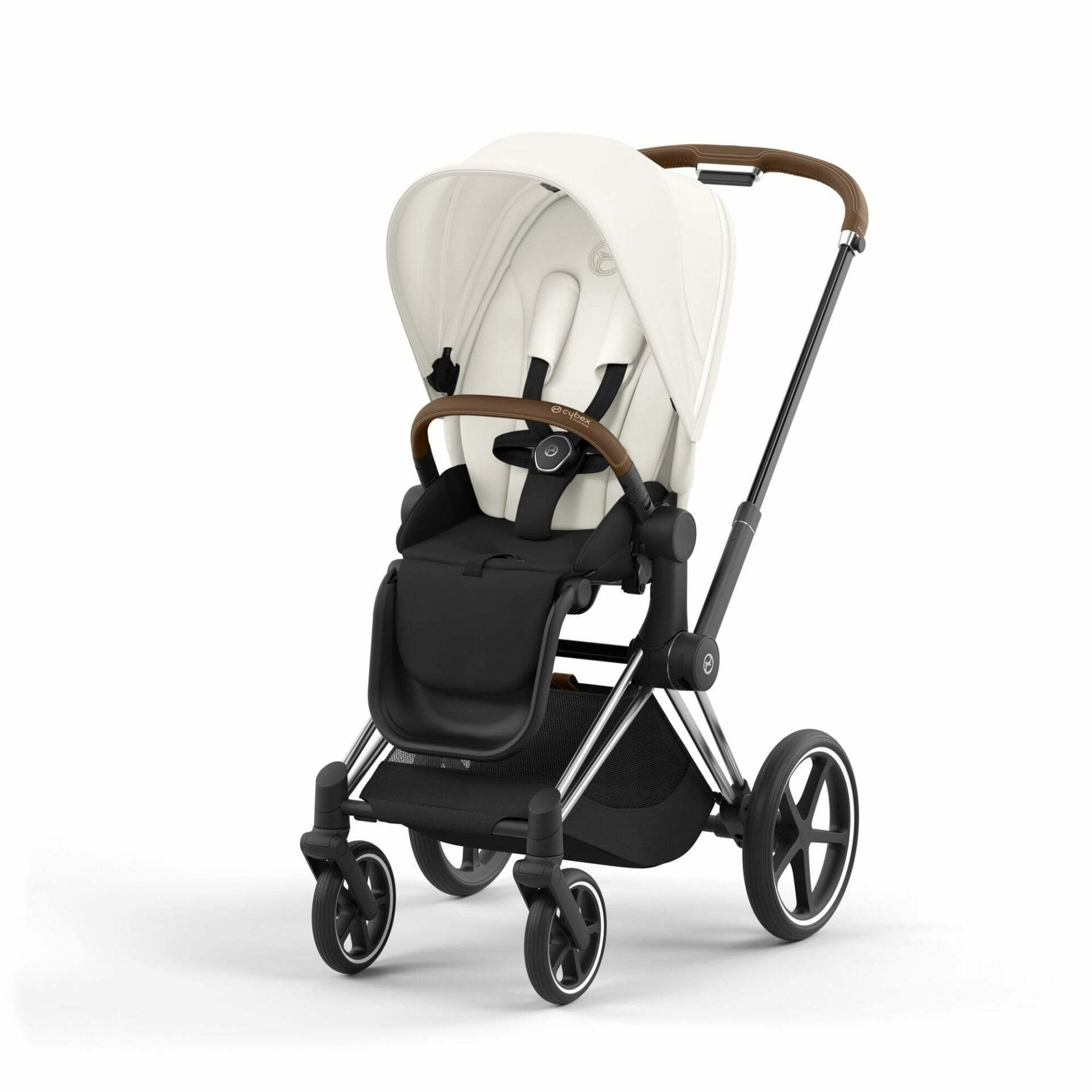 Cybex PRIAM Chrome Brown Frame Off White