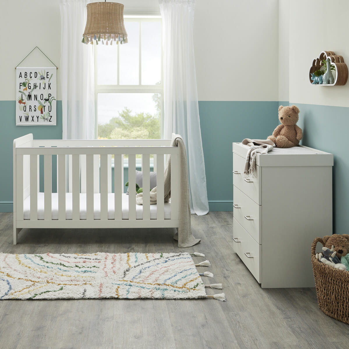 Caro 2 Piece Room Set WHITE WASH