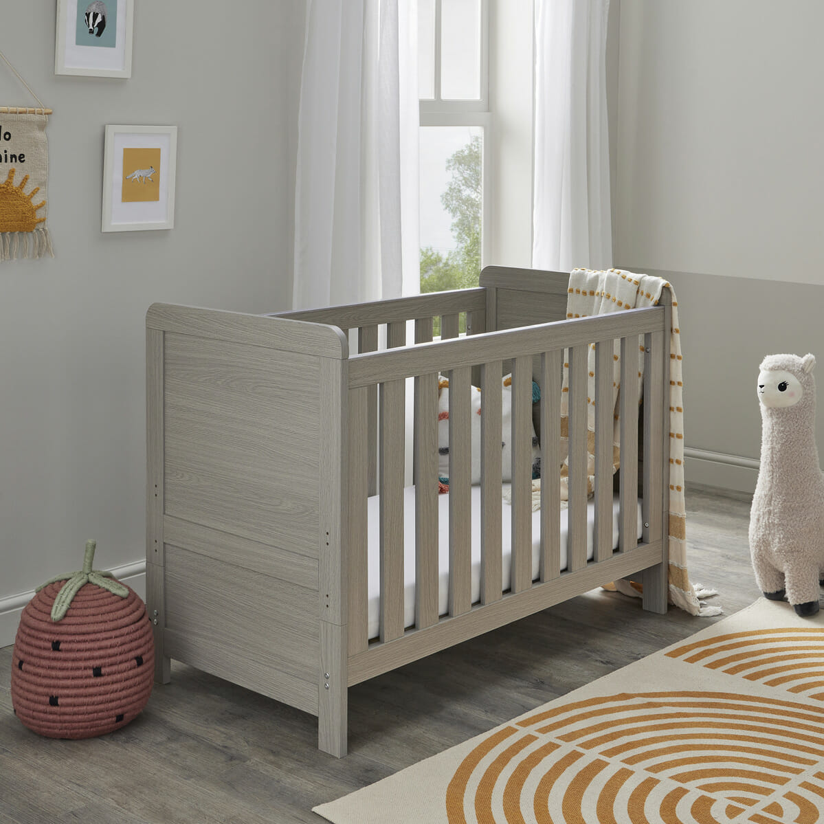Caro Mini Cot Bed GREY WASH