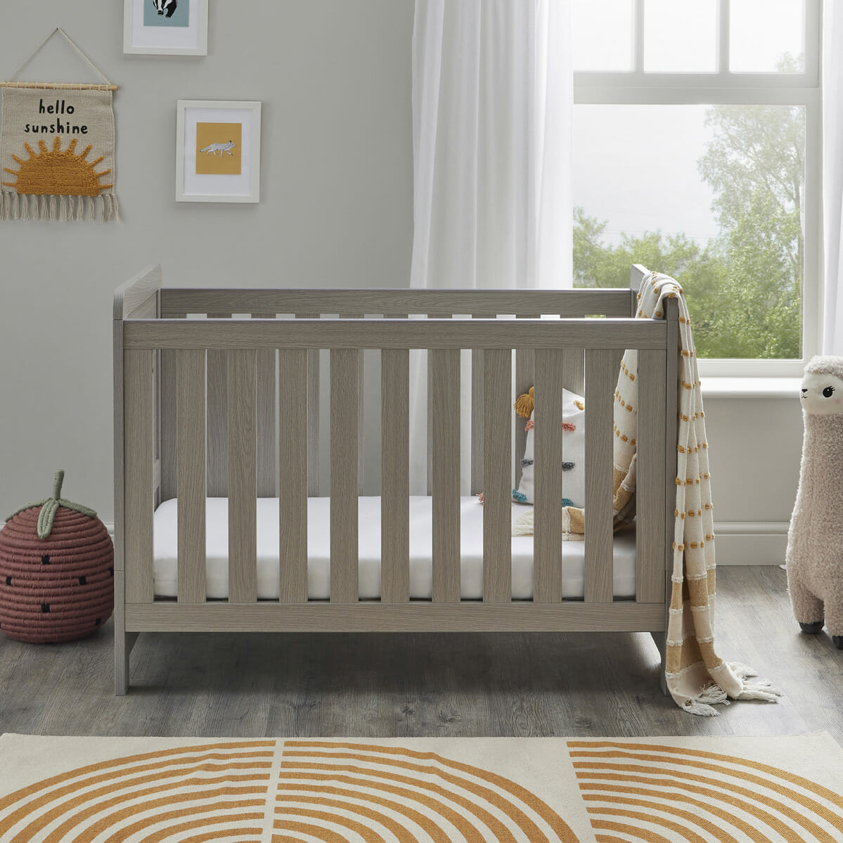 Caro Mini Cot Bed GREY WASH