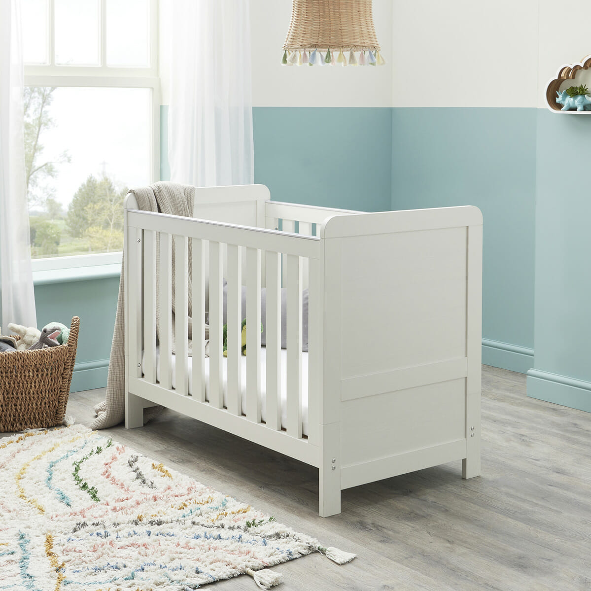 Caro Mini Cot Bed WHITE WASH