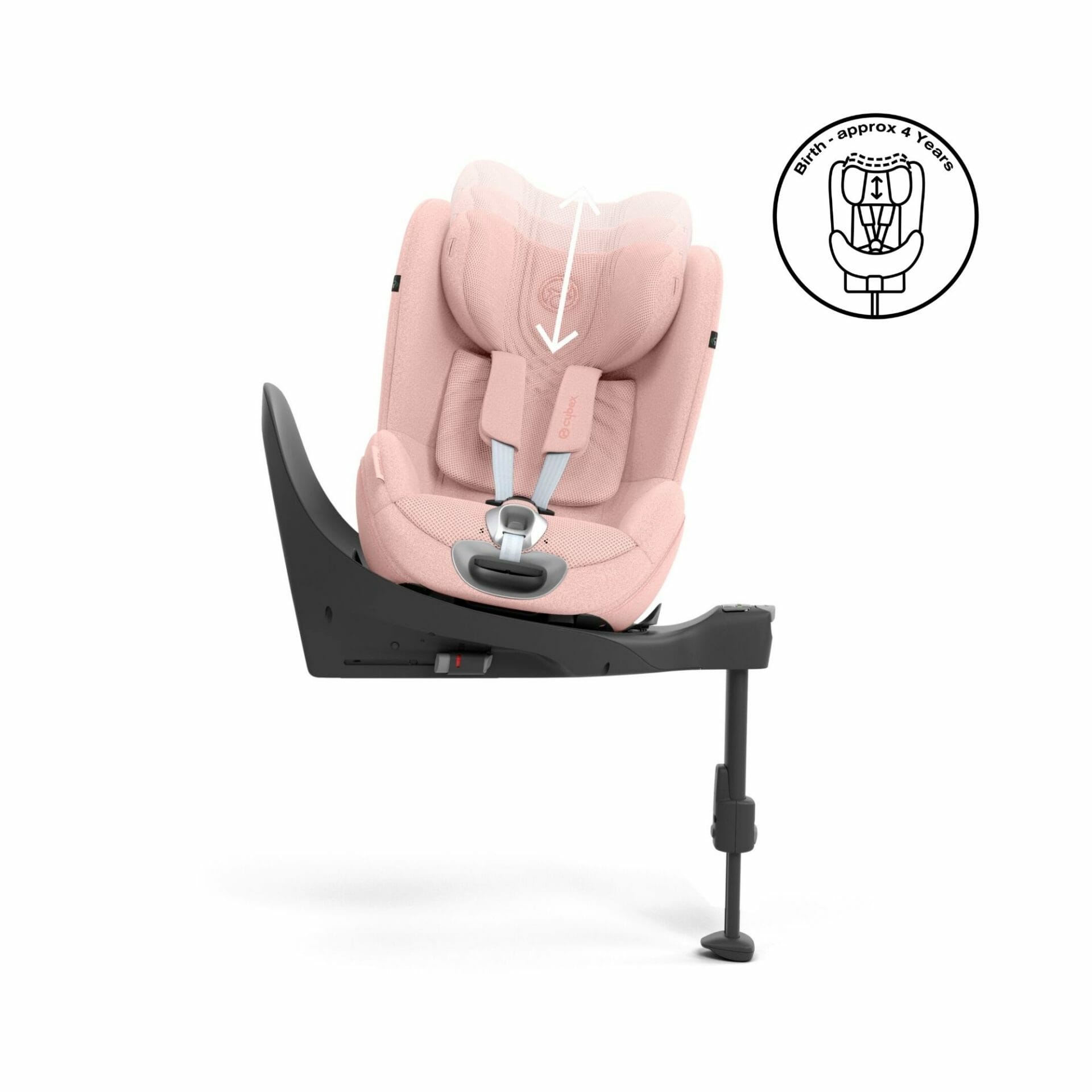Cybex SIRONA T i Size Car Seat Peach Pink PLUS (3)