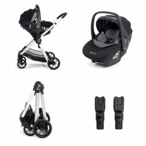 Mimi Travel System Pecan i Size Car Seat SILVER
