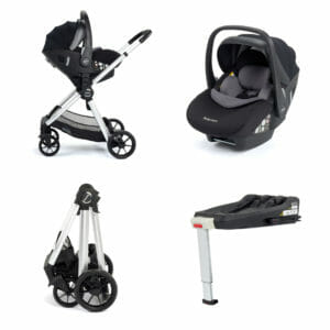 Mimi Travel System Pecan i Size Car Seat with ISOFIX Base SILVER