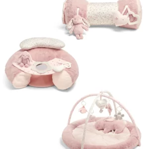 Mamas & Papas Welcome To The World - Pink Playgym, Tummy Time & Sit & Play Bundle