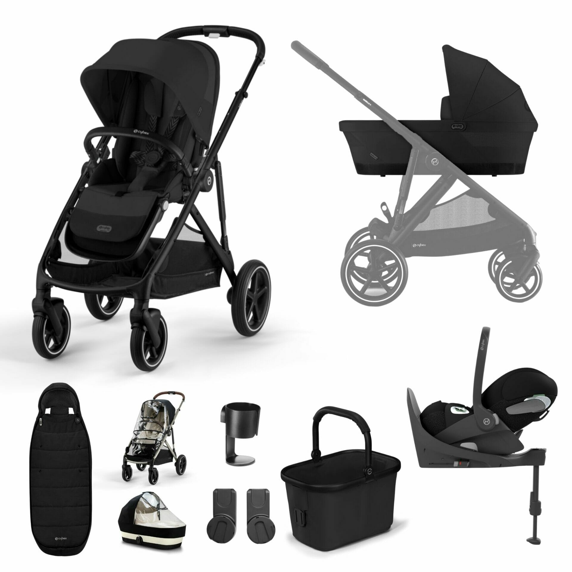 Cybex Gazelle S 11 Piece Cloud T Bundle - Moon Black
