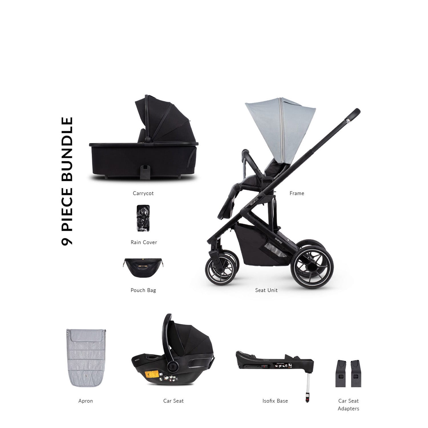 Venicci Empire 3in1 with Base - Urban Grey