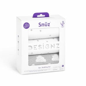 Snuz 3pc Crib Bedding Set Cloud (2)