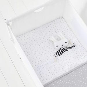 Snuz 3pc Crib Bedding Set Grey Spots (1)