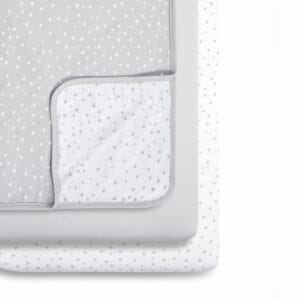 Snuz 3pc Crib Bedding Set Grey Spots