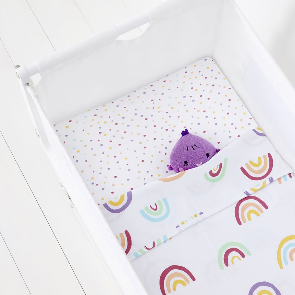 Snuz 3pc Crib Bedding Set Rainbow (1)