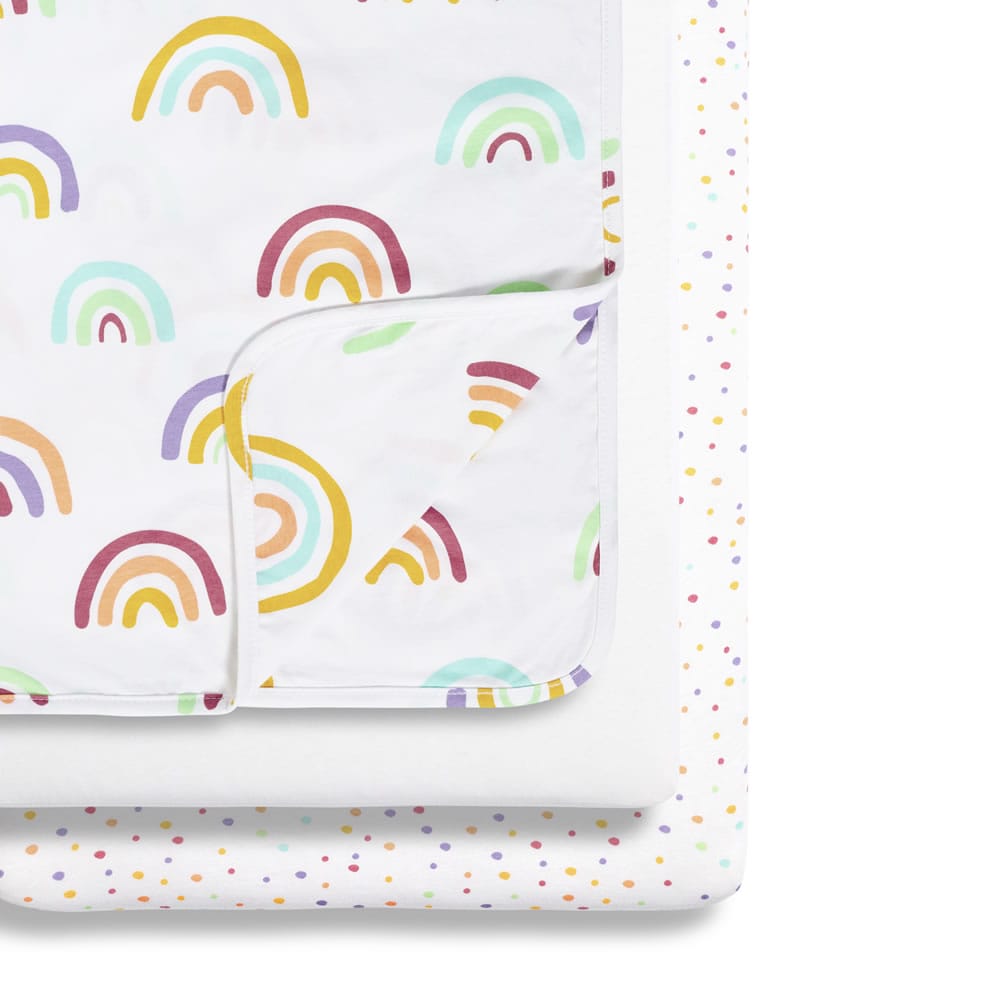 Snuz 3pc Crib Bedding Set Rainbow