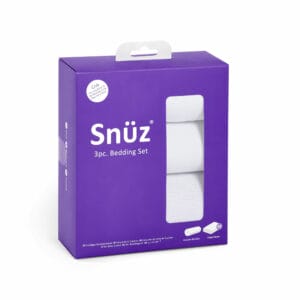 Snuz 3pc Crib Bedding Set White