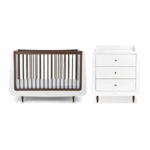 Snuzkot Skandi 2 Piece Nursery Furniture Set, The Natural Edit Ebony