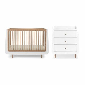 Snuzkot Skandi 2 Piece Nursery Furniture Set, The Natural Edit Oak