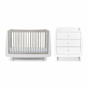 Snuzkot Skandi 2 Piece Nursery Furniture Set, The Natural Edit Silver Birch